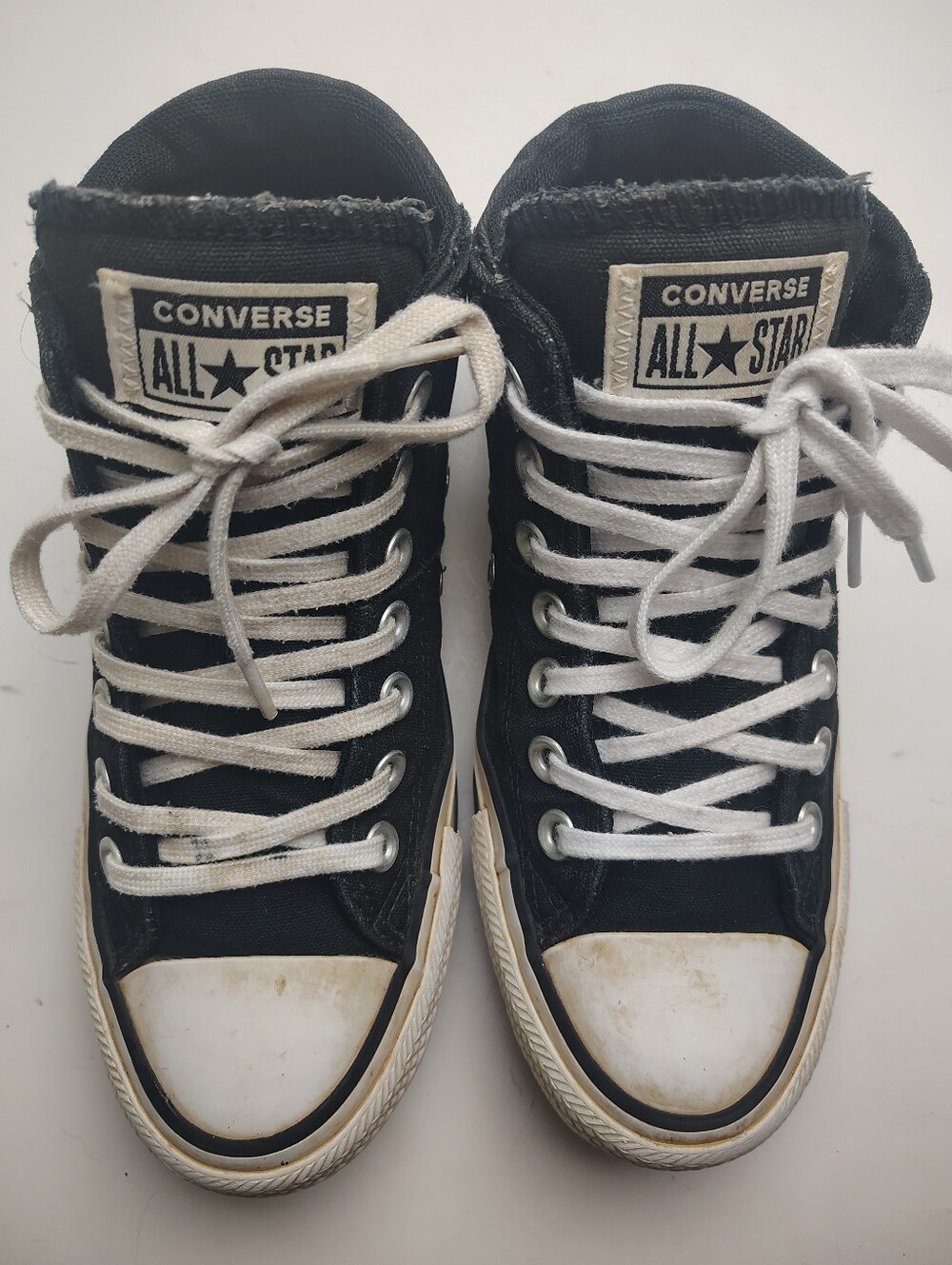 Converse Madison Chuck Taylor Allstar Mid Lace-Up Black Sneakers Size 7 - Picture 2 of 10